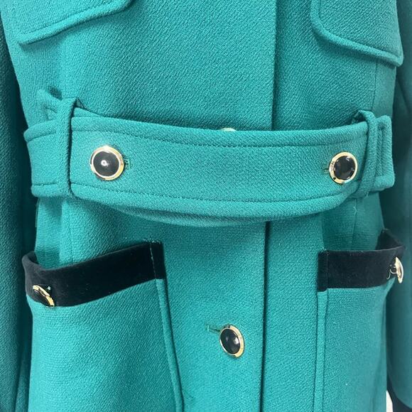 J. Crew Lady Coat Velvet Trimmed - Picture 6 of 13